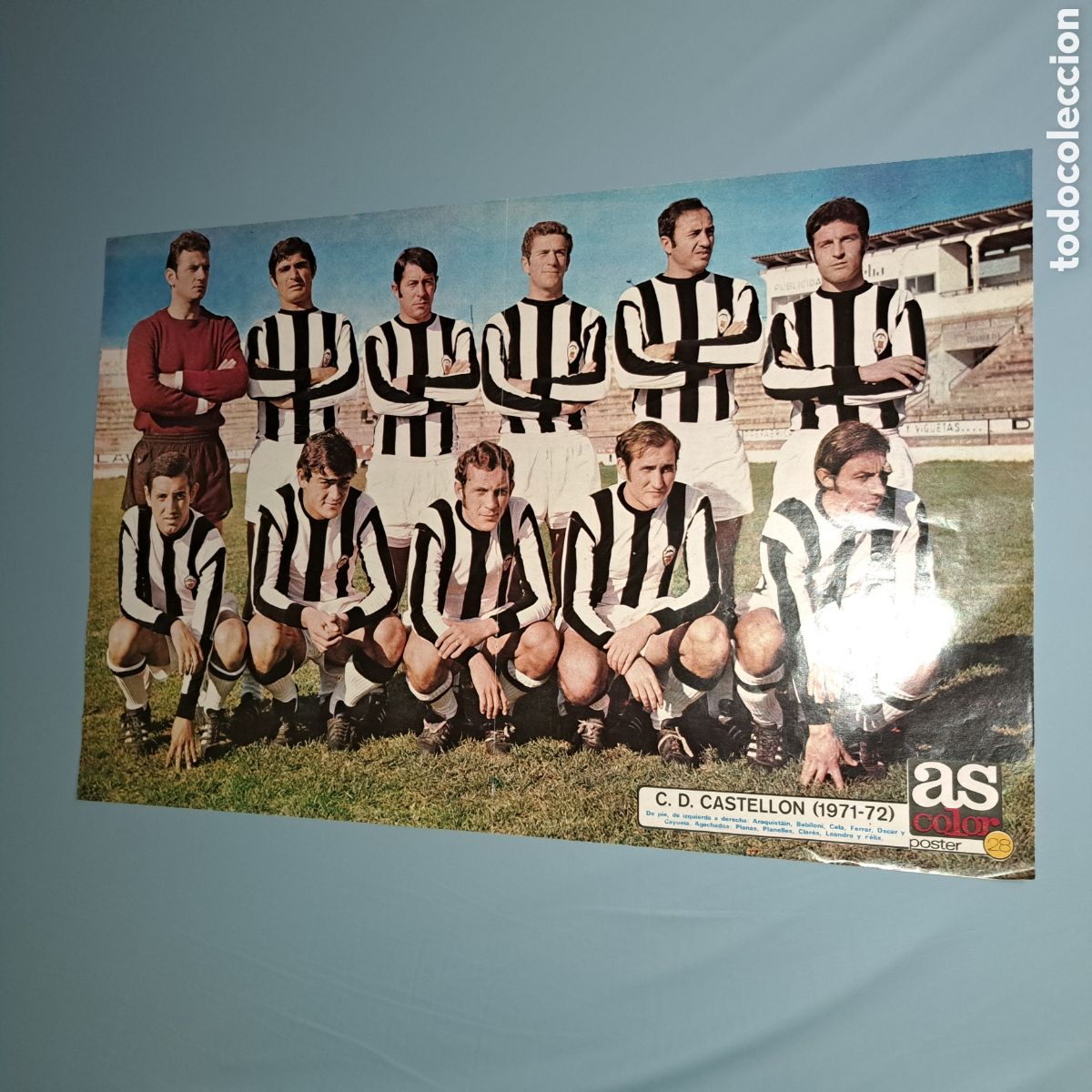 Collectionnisme sportif: C. D. CASTELL&Oacute;N - TEMP. 1971-72 - POSTER AS COLOR