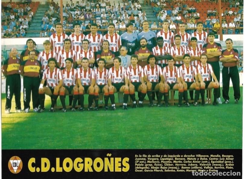Collectionnisme sportif: CLUB DEPORTIVO LOGRO&Ntilde;&Eacute;S: Minip&oacute;ster de la temporada 93-94