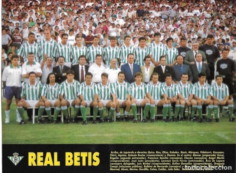 Coleccionismo deportivo: REAL BETIS BALOMPI&Eacute;: Minip&oacute;ster de la temporada 94-95