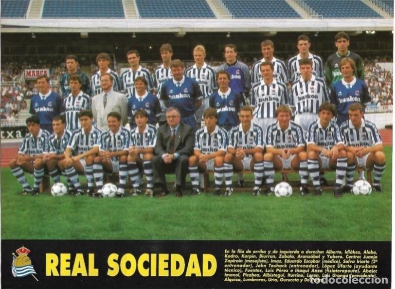 Collectionnisme sportif: REAL SOCIEDAD: Minip&oacute;ster de la temporada 94-95