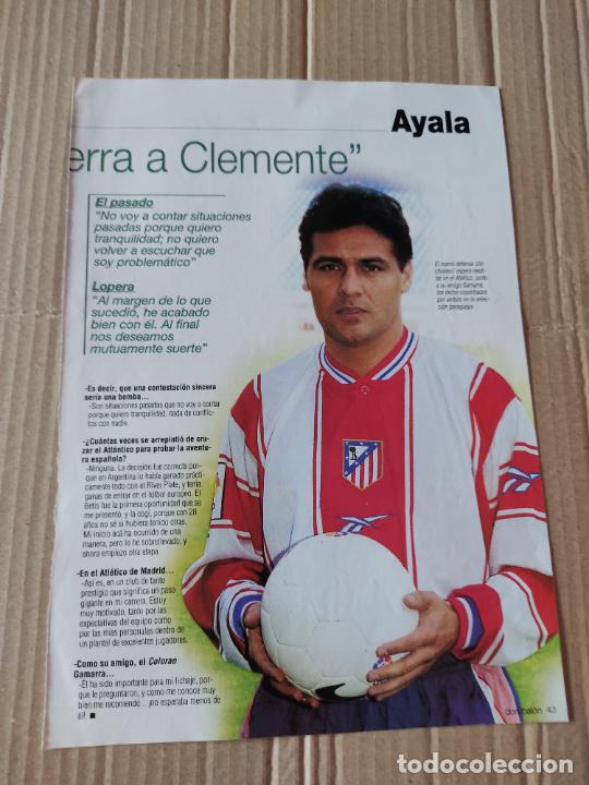 Collezionismo sportivo: AYALA ATLETICO MADRID TIPO POSTER 1 PAG REVISTA DON BAL&Oacute;N A&Ntilde;O 1999 + LUIS ENRIQUE KLUIVERT BAR&Ccedil;A