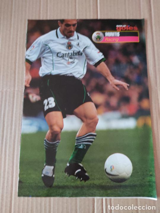 Collezionismo sportivo: MUNITIS RACING SANTANDER QUIQUE DE LUCAS ESPANYOL DOBLE POSTER 1 PAG REVISTA SOLO GOLES A&Ntilde;OS 90