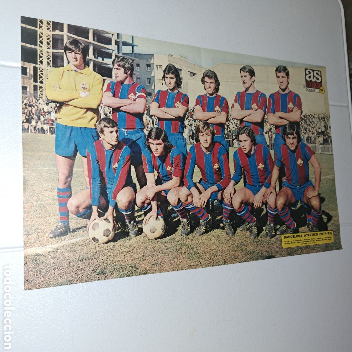 Collezionismo sportivo: BARCELONA ATL&Eacute;TICO - TEMP. 1974-75 - POSTER AS COLOR