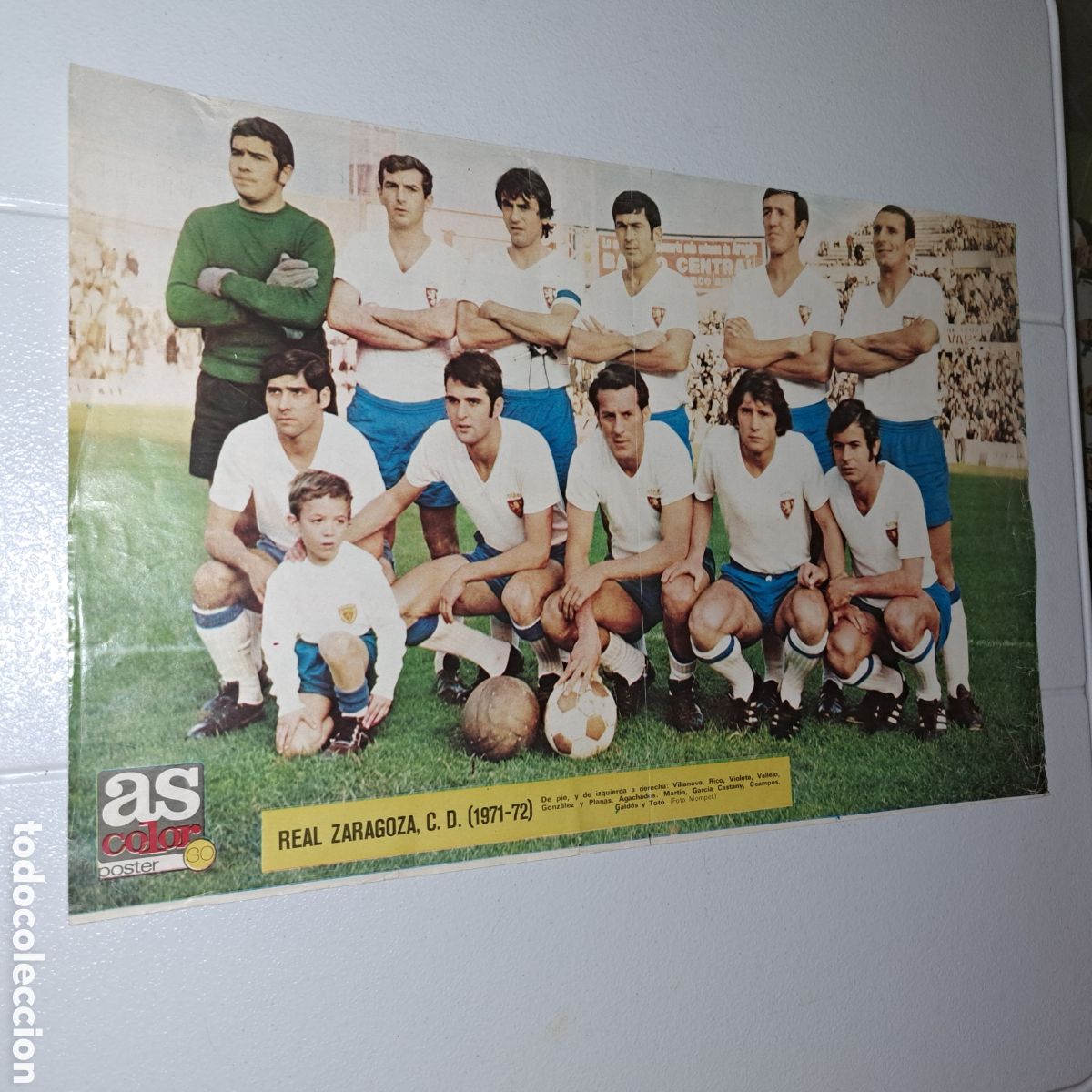 Collezionismo sportivo: REAL ZARAGOZA - TEMP. 1971-72 - POSTER AS COLOR