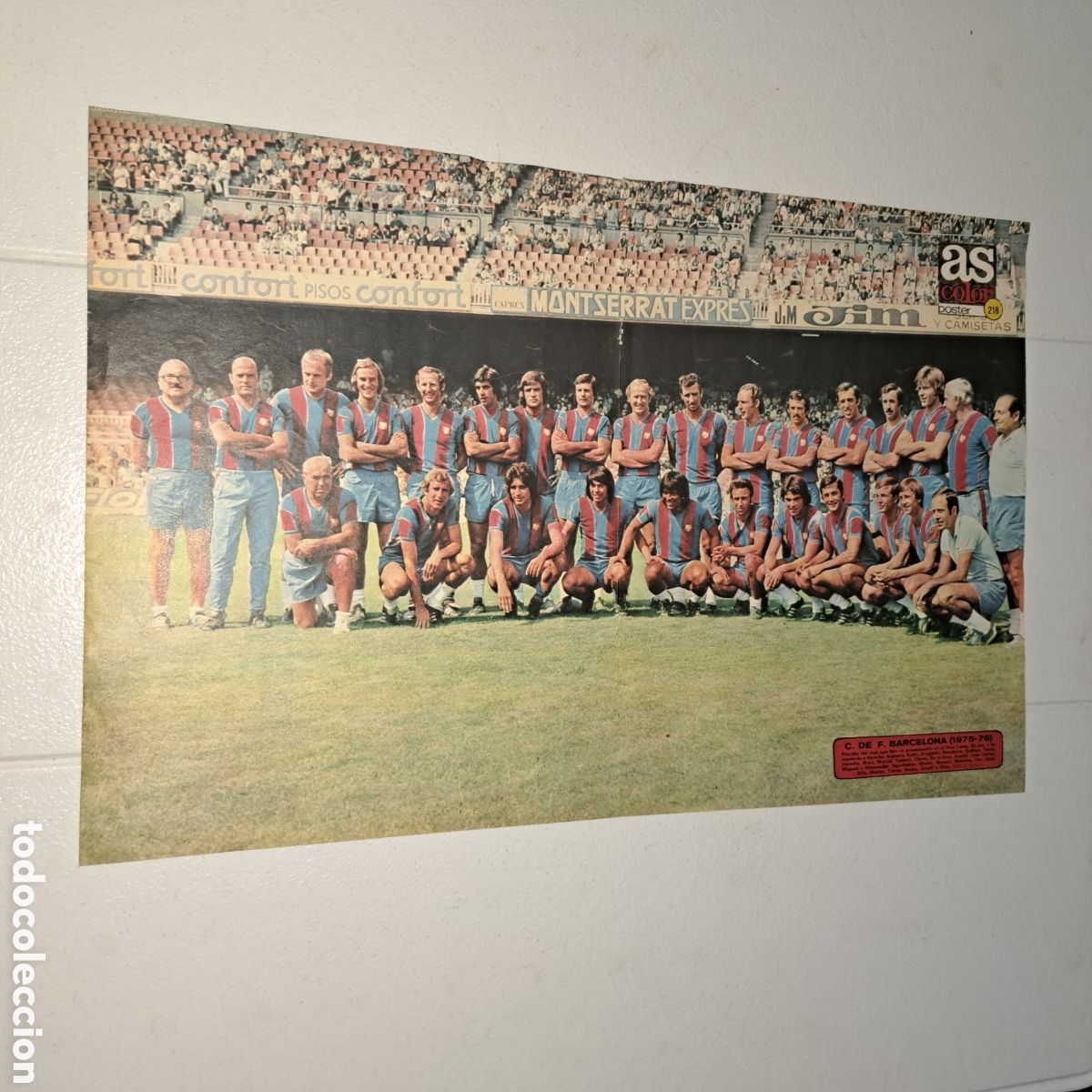 Collezionismo sportivo: F.C. BARCELONA - TEMP. 1975-76 - POSTER AS COLOR