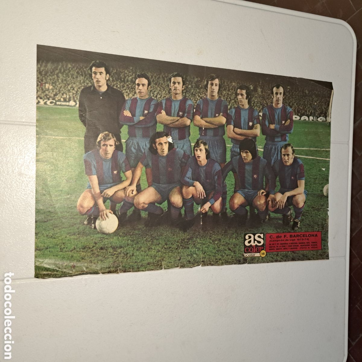 Collezionismo sportivo: F.C. BARCELONA - TEMP. 1973-74 - POSTER AS COLOR