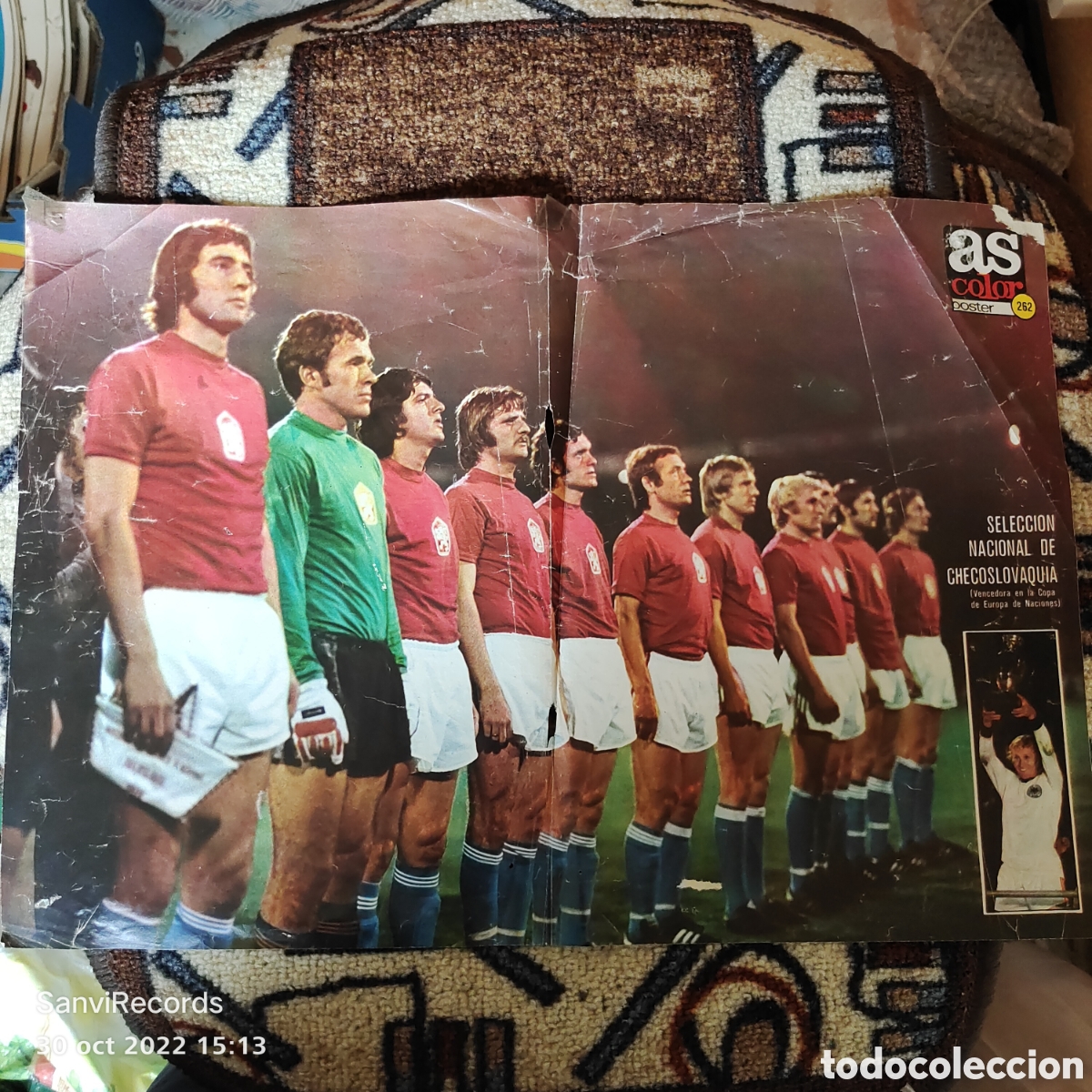 Collezionismo sportivo: AS COLOR, P&Oacute;STER N&deg; 262: SELECCI&Oacute;N NACIONAL DE CHECOSLOVAQUIA 1976