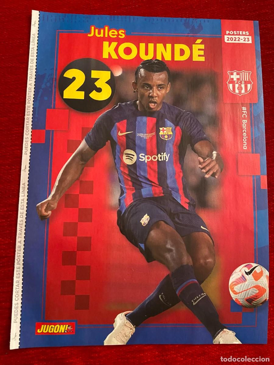 Collezionismo sportivo: CARTEL POSTER JUGON JULES KOUNDE BARCELONA + ALVARO MORATA ATLETICO MADRID 2022 2023