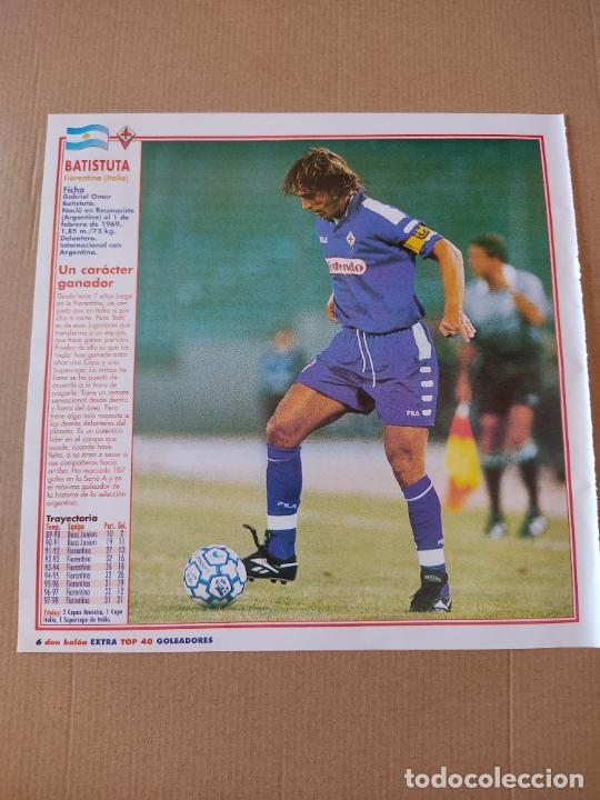 Collezionismo sportivo: GABRIEL BATISTUTA FIORENTINA ARVELADZE AJAX AMSTERDAM DOBLE POSTER 1 PAG REVISTA DON BALON A&Ntilde;OS 90
