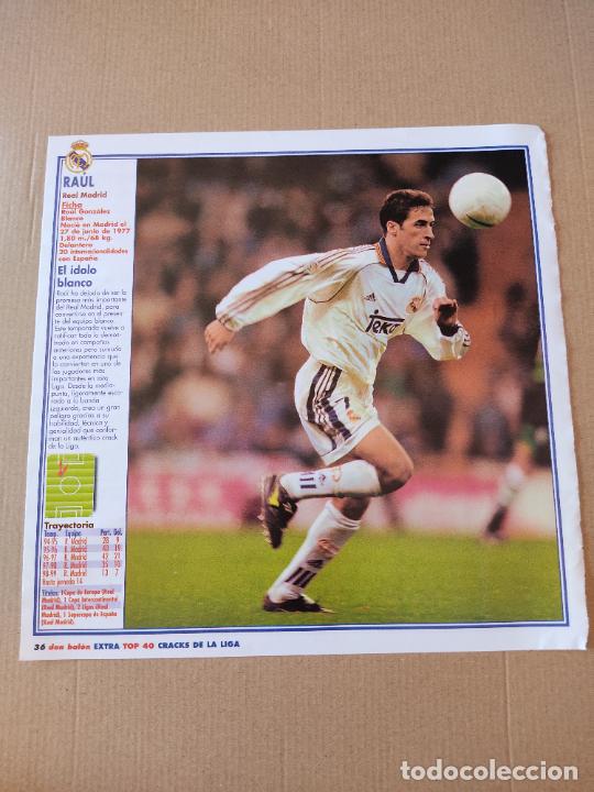 Collezionismo sportivo: RAUL GONZALEZ REAL MADRID MOSTOVOI CELTA DE VIGO DOBLE POSTER 1 PAG REVISTA DON BALON A&Ntilde;OS 90