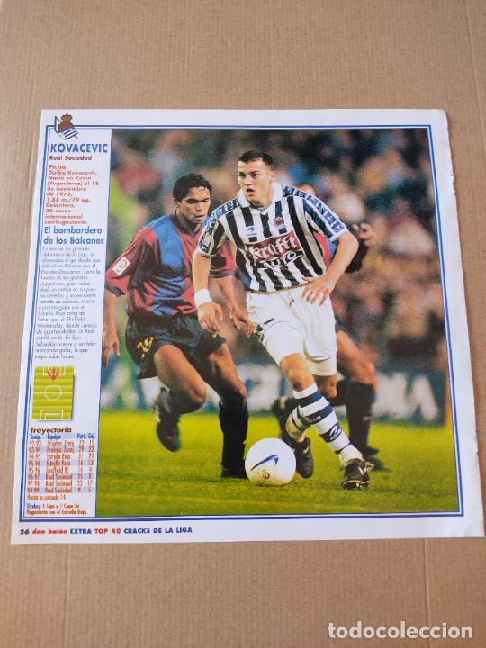 Coleccionismo deportivo: KOVACEVIC REAL SOCIEDAD POSTER 1 PAG REVISTA DON BALON A&Ntilde;OS 90 + MIGUELI AMAVISCA RAUL FRAN SE&Ntilde;OR..