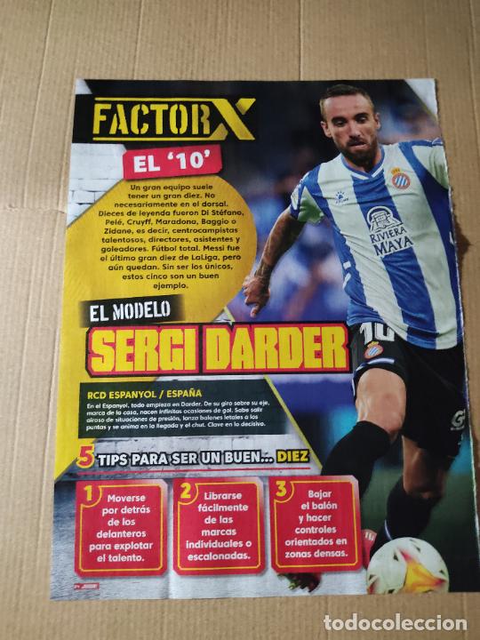 Coleccionismo deportivo: SERGI DARDER ESPANYOL ANDREAS CHRISTENSEN BARCELONA BAR&Ccedil;A DOBLE TIPO POSTER 1 PAG REVISTA JUGON