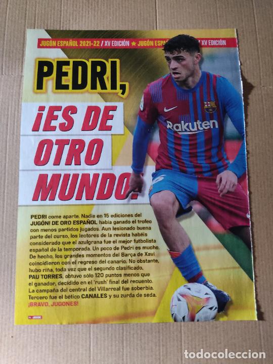 Collezionismo sportivo: PEDRI BARCELONA BAR&Ccedil;A ES DE OTRO MUNDO TIPO POSTER 1 PAG REVISTA JUGON