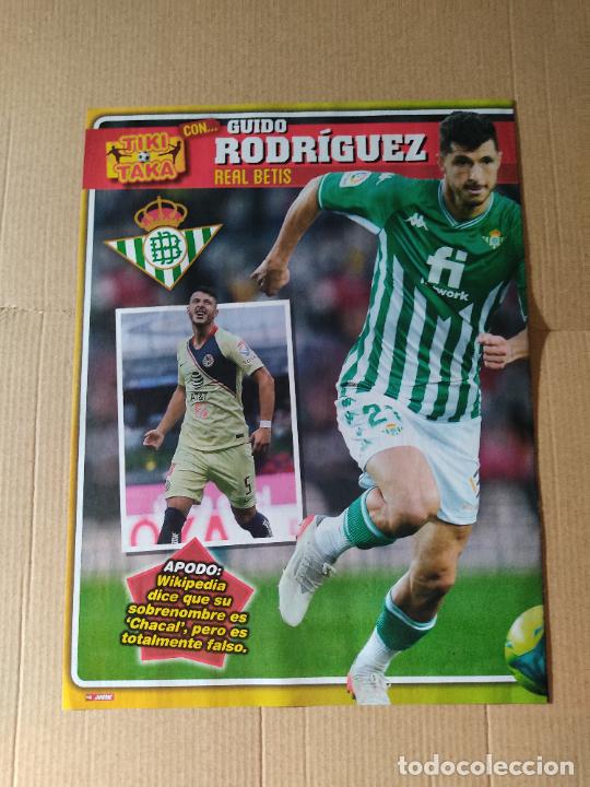 Sammelleidenschaft Sport: GUIDO RODRIGUEZ REAL BETIS TIPO POSTER 1 PAG REVISTA JUGON + CROMO STORY DANI CARVAJAL REAL MADRID