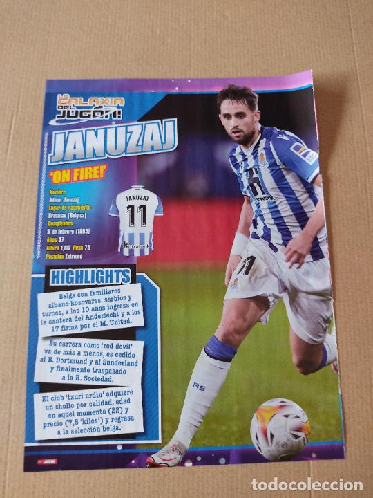 Collezionismo sportivo: ADNAN JANUZAJ REAL SOCIEDAD TIPO POSTER 1 PAG REVISTA JUGON + SAN&Eacute; MESSI LEWANDOWSKI JORGINHO PEDRI