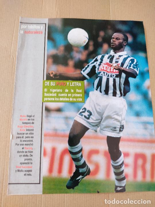 Collezionismo sportivo: MUTIU REAL SOCIEDAD LEO RAMOS SALAMANCA LEONARDO DOBLE POSTER 1 PAG REVISTA LIDER A&Ntilde;OS 90
