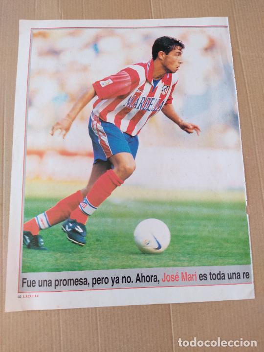 Collezionismo sportivo: JOSE MARI ROMERO ATLETICO MADRID POSTER 1 PAG REVISTA LIDER A&Ntilde;OS 90 + JOSE ANTONIO CAMACHO