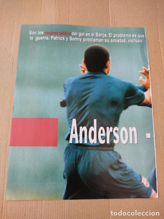 Collezionismo sportivo: SONNY ANDERSON BARCELONA BAR&Ccedil;A POSTER 1 PAG REVISTA LIDER A&Ntilde;OS 90 + KILY GONZALEZ MUNITIS CANABAL