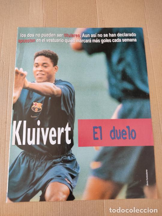 Collezionismo sportivo: PATRICK KLUIVERT BARCELONA BAR&Ccedil;A POSTER 1 PAG REVISTA LIDER A&Ntilde;OS 90