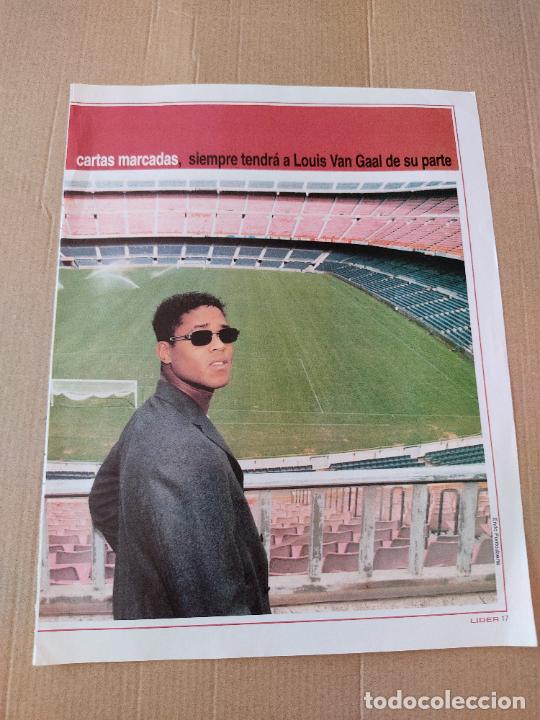 Collezionismo sportivo: PATRICK KLUIVERT BARCELONA BAR&Ccedil;A POSTER 1 PAG REVISTA LIDER A&Ntilde;OS 90