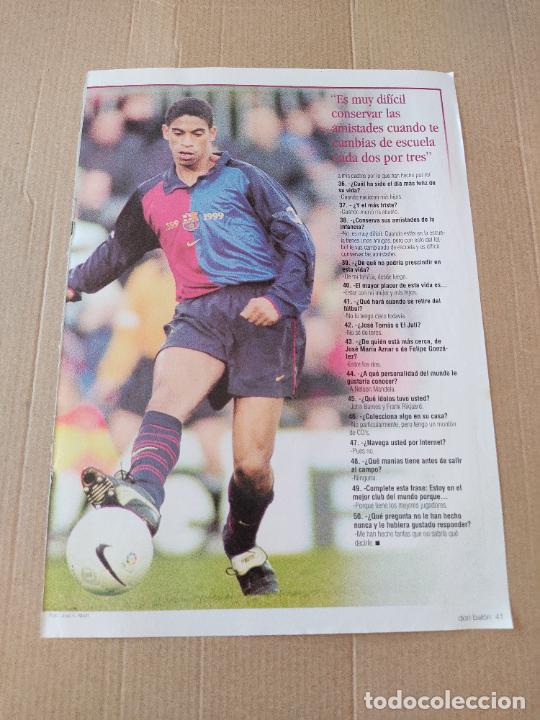 Sammelleidenschaft Sport: MICHAEL REIZIGER BARCELONA BAR&Ccedil;A TIPO POSTER 1 PAG REVISTA DON BALON A&Ntilde;OS 90 + ENTREVISTA