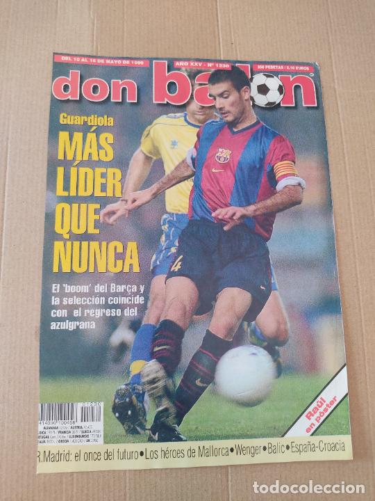 Collezionismo sportivo: PEP GUARDIOLA BARCELONA BAR&Ccedil;A TIPO POSTER 1 PAG PORTADA REVISTA DON BALON A&Ntilde;O 1999