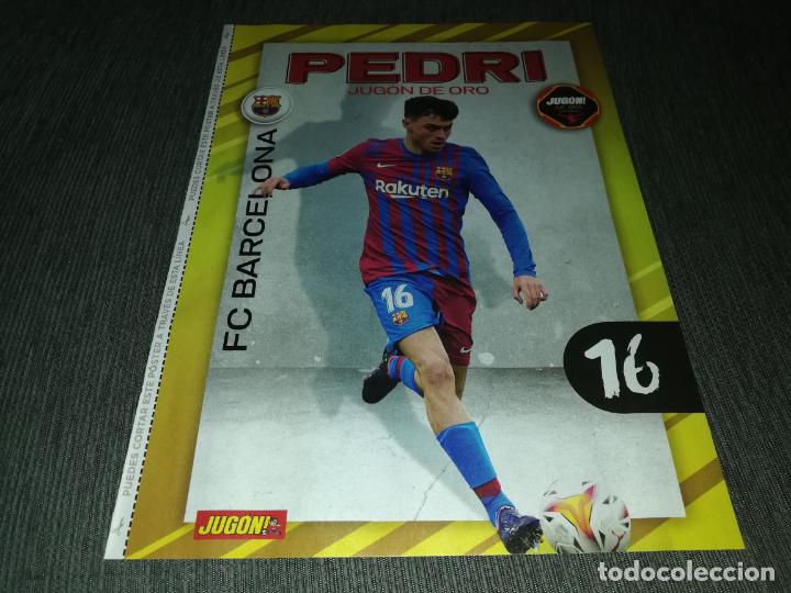 Collezionismo sportivo: DOBLE POSTER PEDRI JUGON DE ORO BARCELONA REMIRO REAL SOCIEDAD JUGON 2021 2022 21 22 TAMA&Ntilde;O FOLIO