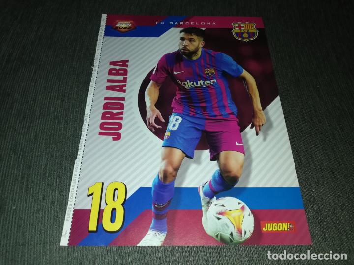 Collezionismo sportivo: POSTER JORDI ALBA BARCELONA MIKEL MERINO REAL SOCIEDAD REVISTA JUGON 2021 2022 21 22 TAMA&Ntilde;O FOLIO