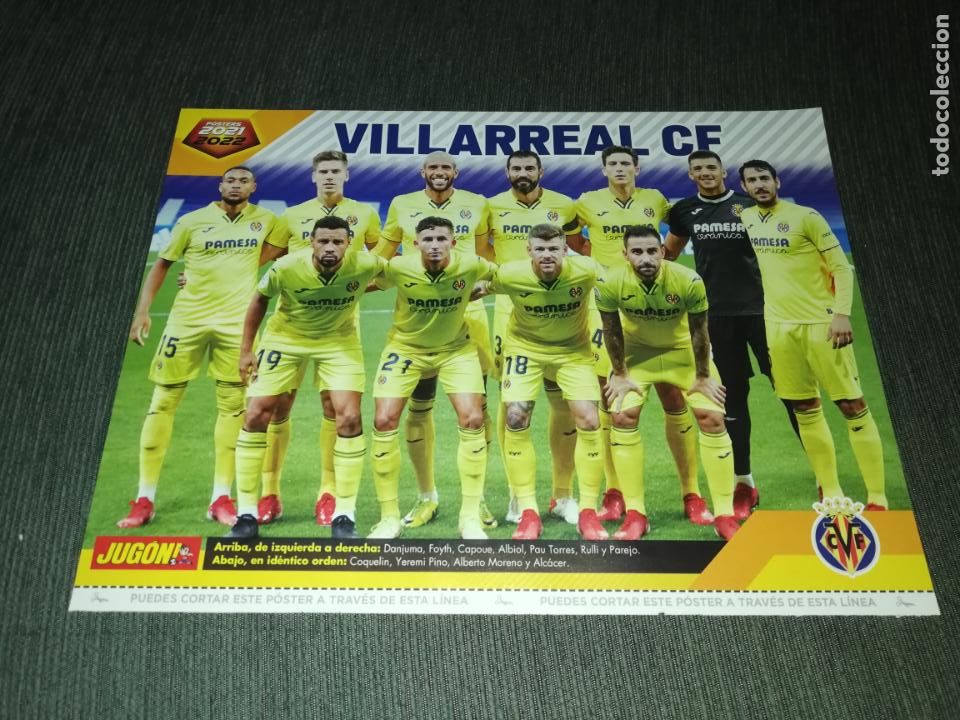 Collectionnisme sportif: DOBLE POSTER ALINEACION VILLARREAL MORALES LEVANTE REVISTA JUGON 2021 2022 21 22 TAMA&Ntilde;O FOLIO