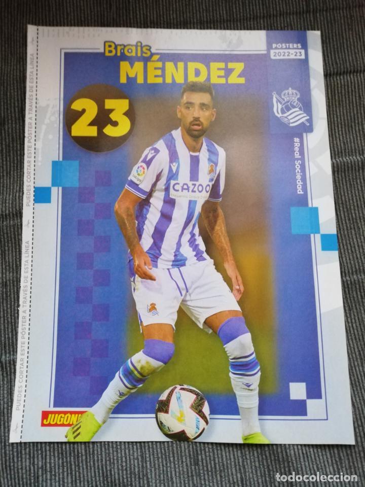 Collezionismo sportivo: POSTER BRAIS MENDEZ REAL SOCIEDAD TATY CASTELLANOS GIRONA REVISTA JUGON 2022 2023 22 23 TAMA&Ntilde;O FOLIO
