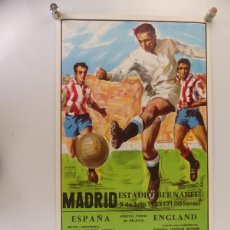 Colecionismo desportivo: ANTIGUO CARTEL DE PARTIDO DE FÚTBOL – COPA MUNDIAL 1982 ESPAÑA-ENGLAND. Lote 374659014