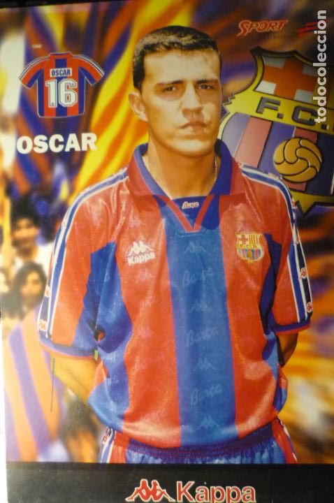 Sammelleidenschaft Sport: poster cartulina futbol jugador fc barcelona oscars