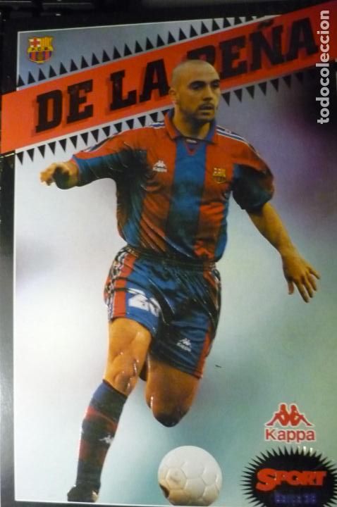 Sammelleidenschaft Sport: poster futbol cartulina jugador f.c. barcelona de la pe&ntilde;a