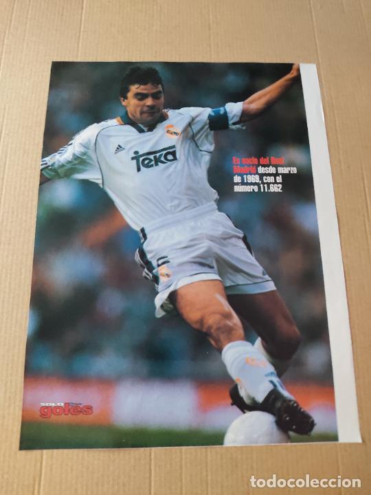 Collezionismo sportivo: MANOLO SANCHIS REAL MADRID POSTER CARTEL 1 PAG REVISTA SOLO GOLES A&Ntilde;OS 90 + ALAIN ROCHE VALENCIA