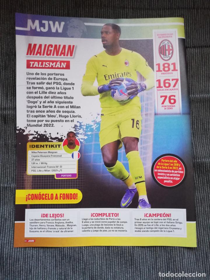 Sammelleidenschaft Sport: HOJA TIPO POSTER MAIGNAN AC MILAN REVISTA JUGON 2022 2023 22 23 TAMA&Ntilde;O FOLIO