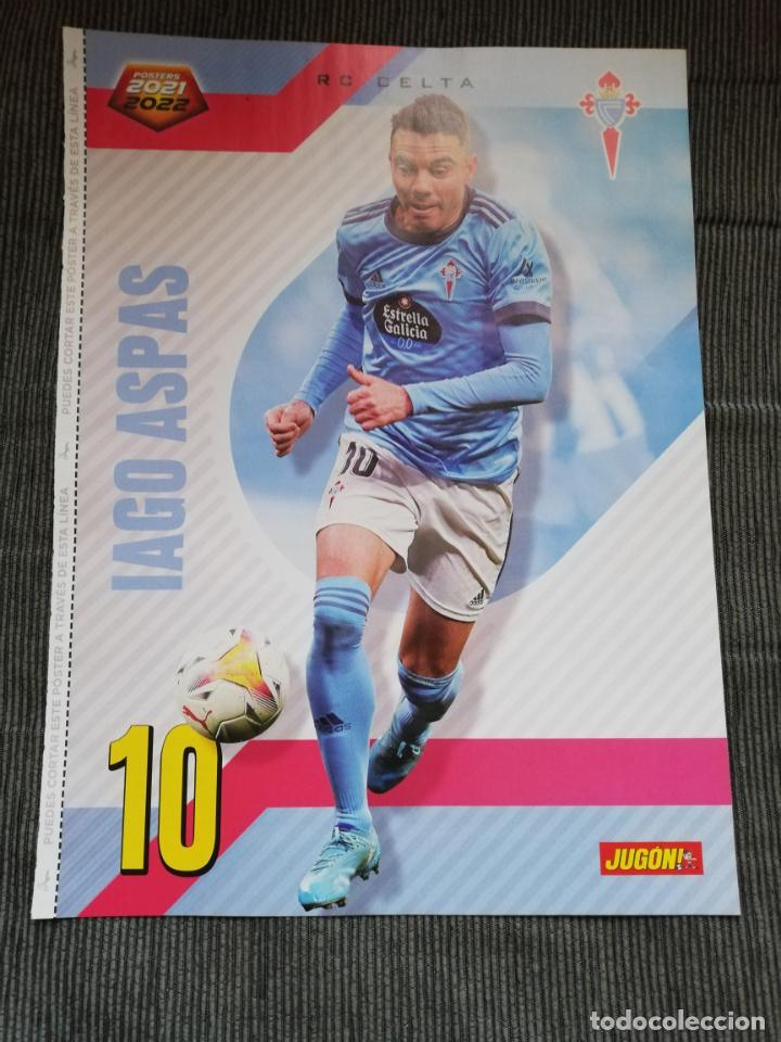 Sammelleidenschaft Sport: DOBLE POSTER IAGO ASPAS CELTA VIGO CORONA SEVILLA REVISTA JUGON 2021 2022 21 22 TAMA&Ntilde;O FOLIO