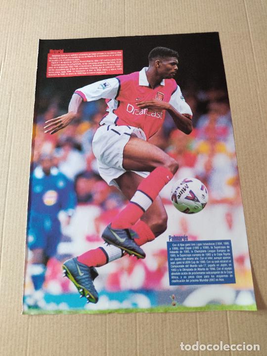 Collectionnisme sportif: KANU ARSENAL EDGAR DAVIDS JUVENTUS TURIN DOBLE POSTER 1 PAG REVISTA SOLO GOLES A&Ntilde;OS 90 - 2000