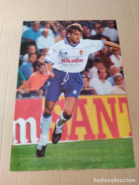 Colecionismo desportivo: JUANELE REAL ZARAGOZA POSTER 1 PAG REVISTA SOLO GOLES A&Ntilde;OS 90 - 2000 NUMANCIA OCTAVIO NAGORE RIVERA