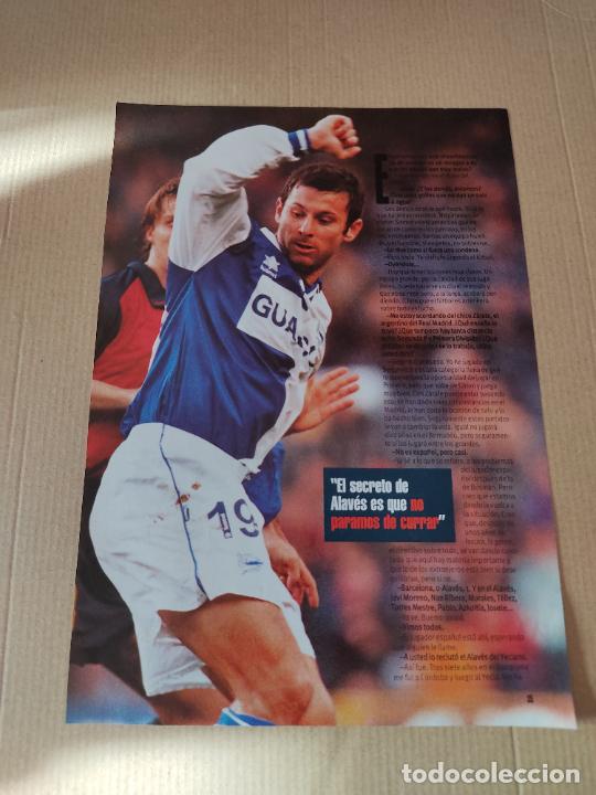 Collectionnisme sportif: JAVI MORENO ALAVES TIPO POSTER 1 PAG REVISTA SOLO GOLES A&Ntilde;OS 90 - 2000 + ENTREVISTA