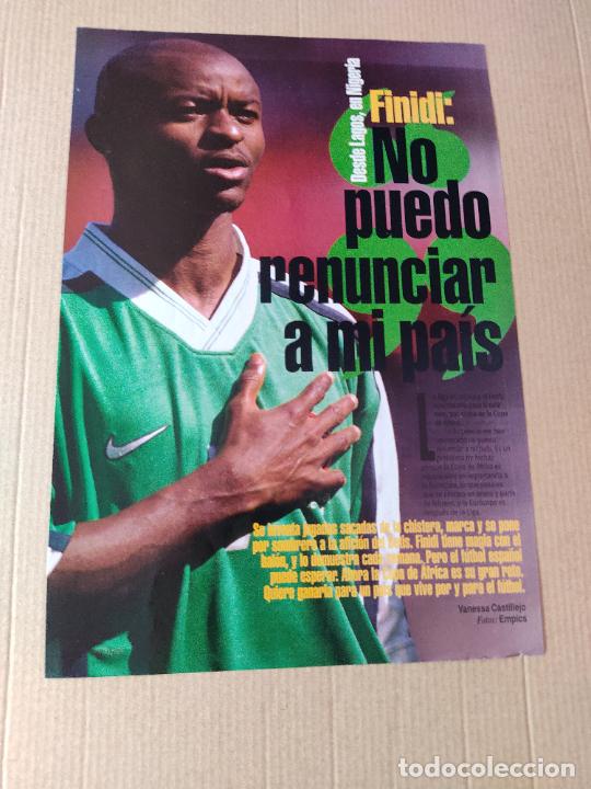 Sammelleidenschaft Sport: GEORGE FINIDI REAL BETIS NIGERIA POSTER 1 PAG REVISTA SOLO GOLES A&Ntilde;OS 90 - 2000