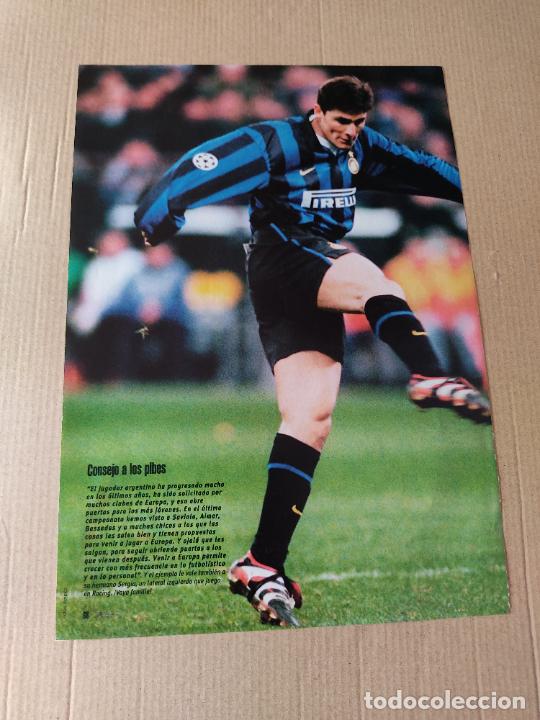 Sammelleidenschaft Sport: JAVIER ZANETTI INTER DE MILAN POSTER 1 PAG REVISTA SOLO GOLES A&Ntilde;OS 90 - 2000