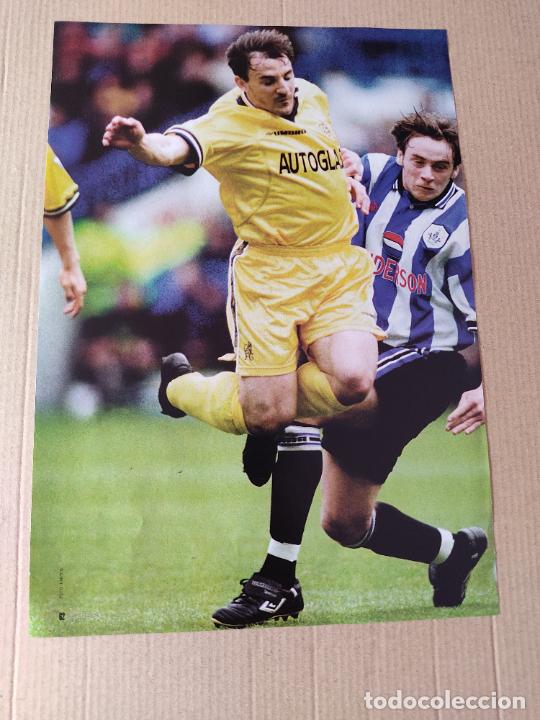 Collezionismo sportivo: ALBERT FERRER CHELSEA POSTER 1 PAG REVISTA SOLO GOLES A&Ntilde;OS 90 - 2000 + DJALMINHA DEPORTIVO CORU&Ntilde;A