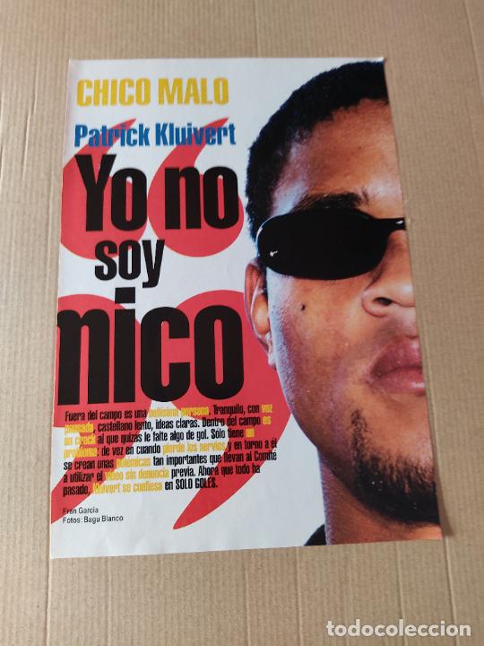 Sammelleidenschaft Sport: PATRICK KLUIVERT BARCELONA BAR&Ccedil;A DOBLE TIPO POSTER 1 PAG REVISTA SOLO GOLES A&Ntilde;OS 90 - 2000