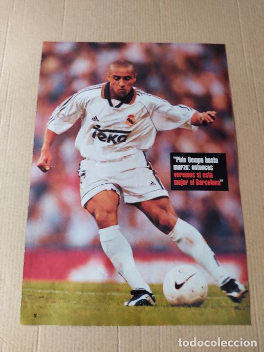 Sammelleidenschaft Sport: ROBERTO CARLOS REAL MADRID POSTER 1 PAG REVISTA SOLO GOLES A&Ntilde;OS 90 - 2000 + ENTREVISTA