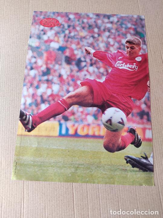 Sammelleidenschaft Sport: STEVEN GERRARD LIVERPOOL FIGO LUIS ENRIQUE BARCELONA POSTER 1 PAG REVISTA SOLO GOLES A&Ntilde;OS 90 - 2000