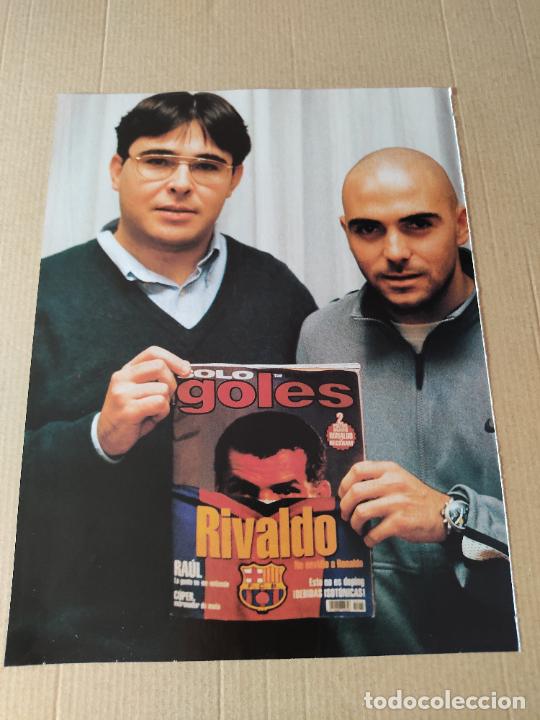 Sammelleidenschaft Sport: IVAN DE LA PE&Ntilde;A BARCELONA LAZIO SAVIO REAL MADRID DOBLE POSTER 1 PAG REVISTA SOLO GOLES A&Ntilde;OS 90