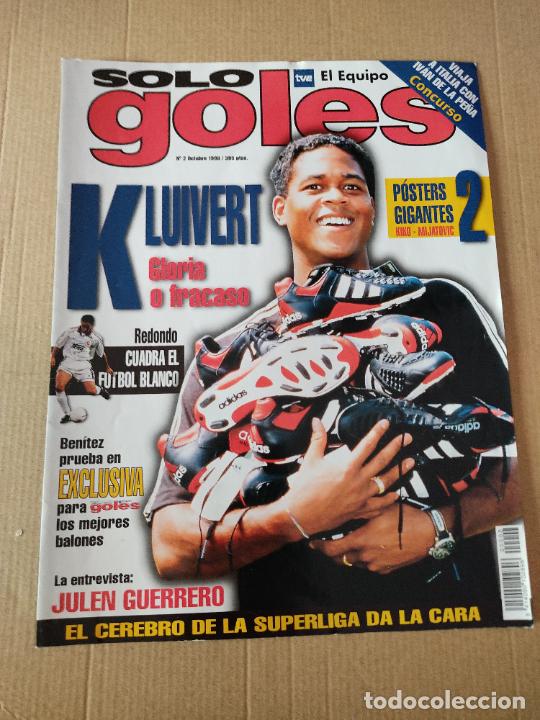 Sammelleidenschaft Sport: PATRICK KLUIVERT BARCELONA BAR&Ccedil;A TIPO POSTER 1 PAG PORTADA REVISTA SOLO GOLES A&Ntilde;O 1998