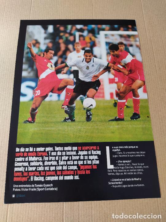 Sammelleidenschaft Sport: SALVA BALLESTA RACING DE SANTANDER VS RAYO VALLECANO TIPO POSTER 1 PAG REVISTA SOLO GOLES A&Ntilde;OS 90