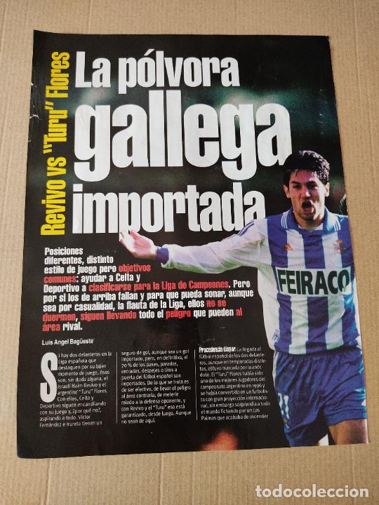 Sammelleidenschaft Sport: TURU FLORES DEPROTIVO DE LA CORU&Ntilde;A REPORTAJE TIPO POSTER 1 PAG REVISTA SOLO GOLES A&Ntilde;OS 90 + ESPA&Ntilde;A