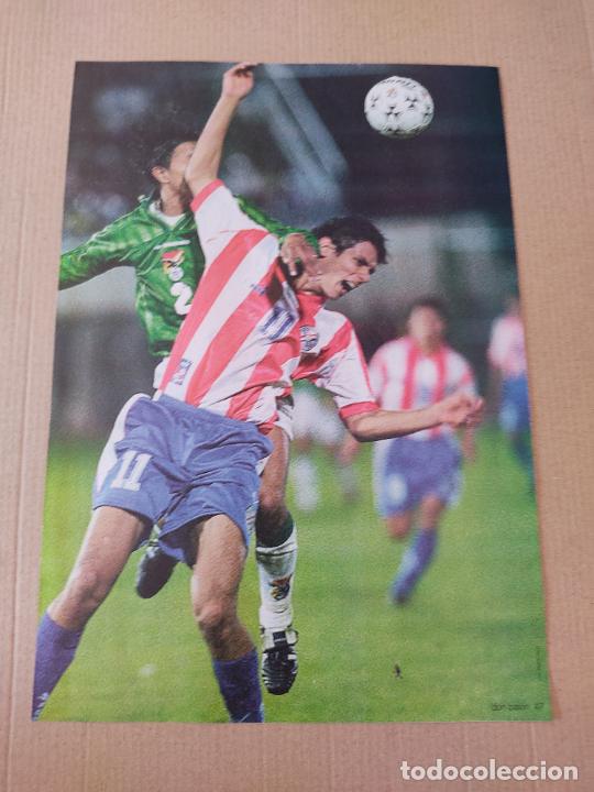 Sammelleidenschaft Sport: ROQUE SANTA CRUZ PARAGUAY POSTER 1 PAG REVISTA DON BAL&Oacute;N A&Ntilde;OS 90 + PLANTILLA BRASIL COPA AMERICA
